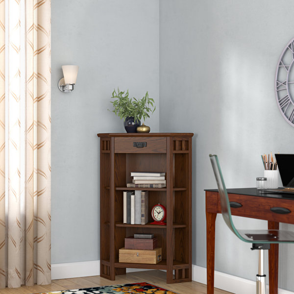 Canora Grey Sanroman Corner Bookcase & Reviews Wayfair